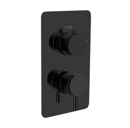 Смеситель встроенный Boheme CELL Matt Black (черный матовый) на 2 потребителя 135-2-B