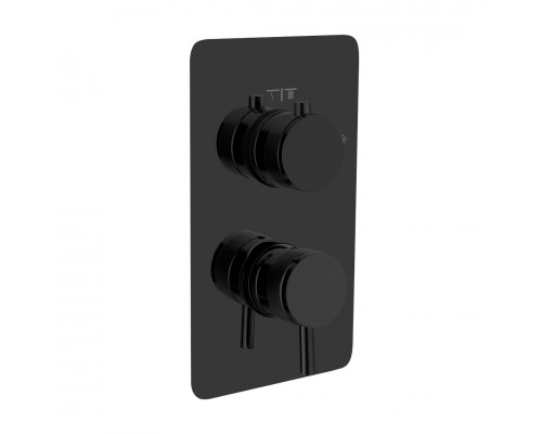 Смеситель встроенный Boheme CELL Matt Black (черный матовый) на 2 потребителя 135-2-B