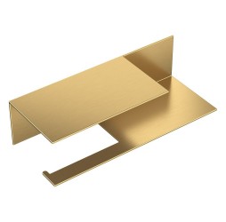 Boheme Держатель для туалетной бумаги c полкой Qubic Matt Gold 10721-2-MG
