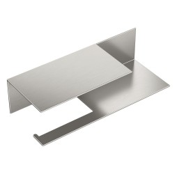 Boheme Держатель для туалетной бумаги c полкой Qubic Nickel Brush 10721-2-NB