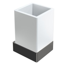 Boheme Стакан настенный Qubic Shine Gun Metal 10724-SGM