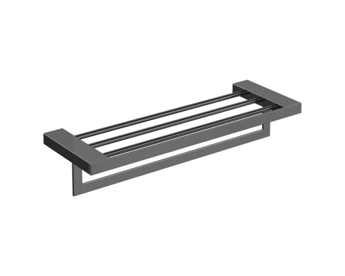 Boheme Полка для полотенец Qubic Shine Gun Metal 10737-SGM