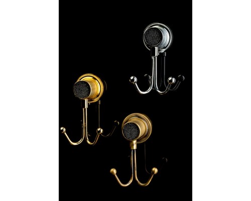 Boheme Крючок двойной ROYALE CRISTAL BLACK GOLD 10926-G-B