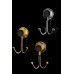 Boheme Крючок двойной ROYALE CRISTAL BLACK GOLD 10926-G-B