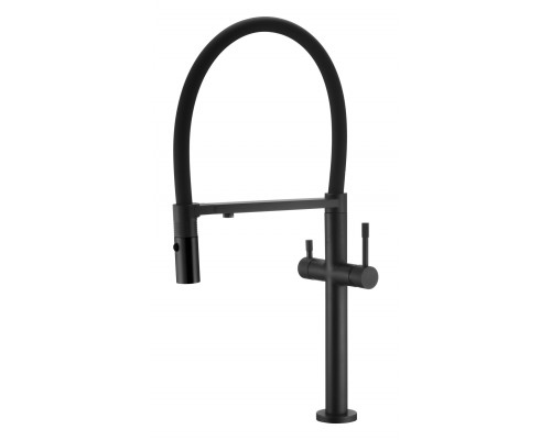 Boheme Смеситель для кухни UNO BLACK c краном для питьевой воды 115-B