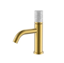 Boheme Смеситель STICK для умыв. низ.MATT GOLD MARBLE GREY 121-MG-MR-GR