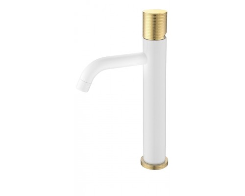 Boheme Смеситель STICK для умыв. выс. WHITE TOUCH GOLD_Комплект 122-WG.2