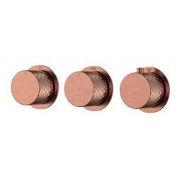 Boheme Смеситель встроенный с термостатом STICK DIAMOND COPPER BRUSHED 3-проходной 124-T-3-CB.1