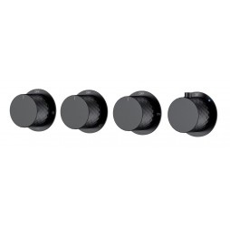 Boheme Смеситель встроенный с термостатом STICK DIAMOND MATT BLACK 5-проходной 124-T-5-B.1