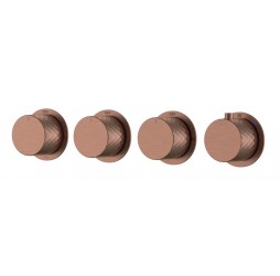 Boheme Смеситель встроенный с термостатом STICK DIAMOND BRUSHED BRONZE 5-проходной 124-T-5-BRB.1