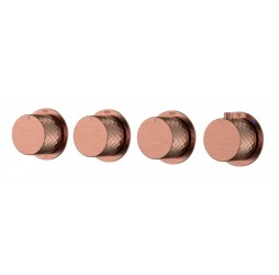Boheme Смеситель встроенный с термостатом STICK DIAMOND COPPER BRUSHED 5-проходной 124-T-5-CB.1