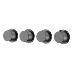 Boheme Смеситель встроенный с термостатом STICK DIAMOND GUN METAL 5-проходной 124-T-5-GM.1