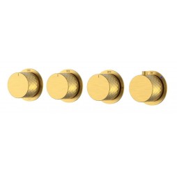 Boheme Смеситель встроенный с термостатом STICK DIAMOND MATT GOLD 5-проходной 124-T-5-MG.1