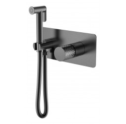 Boheme Смеситель гигиенический STICK Gun Metal c ручкой DIAMOND 127-GM