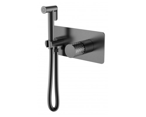 Boheme Смеситель гигиенический STICK Gun Metal c ручкой DIAMOND 127-GM