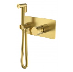 Boheme Смеситель гигиенический STICK Mat Gold c ручкой DIAMOND 127-MG