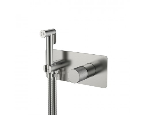 Boheme Смеситель гигиенический STICK NICKEL BRUSH SPIRALE 127-NB.4
