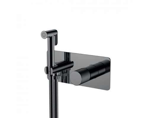 Boheme Смеситель гигиенический STICK Shine Gun Metal SPIRALE 127-SGM.4
