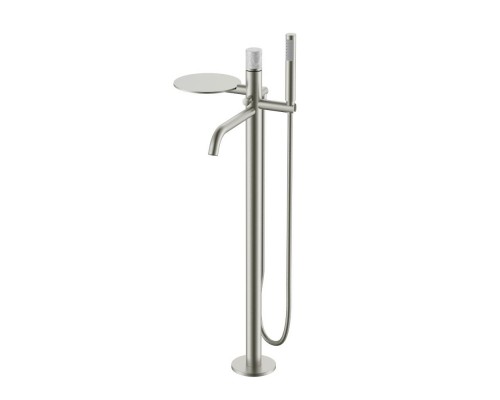 Boheme Смеситель напольный STICK DIMOND NICKEL BRUSH MARBLE GREY 129-NB-MR-GR