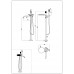 Boheme Смеситель напольный STICK DIMOND NICKEL BRUSH MARBLE GREY 129-NB-MR-GR