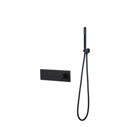 Boheme Смеситель FUSION с ручным душем BLACK 130-SYS-B
