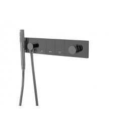 Boheme Смеситель ZODIAC с ручным душем SHINE GUN METAL 132-SYS-SGM