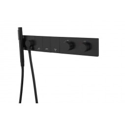 Boheme Смеситель ZODIAC THERMO с ручным душем Black 133-SYS-B