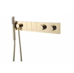 Boheme Смеситель ZODIAC THERMO с ручным душем GOLD 133-SYS-G
