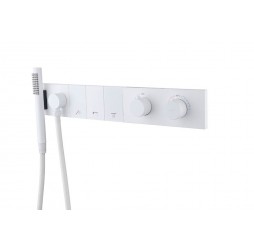 Boheme Смеситель ZODIAC THERMO с ручным душем MATT WHITE 133-SYS-MW