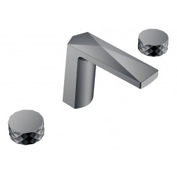Boheme Смеситель врезной на 3отв. VENTURO Shine Gun Metall, ручка DIAMOND 150-SGM-DIAMOND