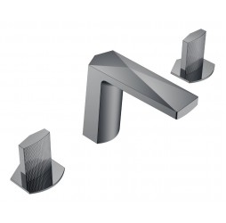Boheme Смеситель врезной на 3отв. VENTURO Shine Gun Metall, ручка TOUCH 150-SGM-TOUCH