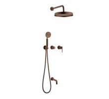 Boheme Смеситель встроенный + верхний + ручной душ + излив, ETERNA BRUSHED BRONZE 174-2-BRB