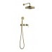 Boheme Смеситель встроенный + верхний+ ручной душ, ETERNA MATT GOLD 174-MG
