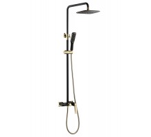 Boheme Стойка для душа со смесителем VENTURO черный + золото 388-B