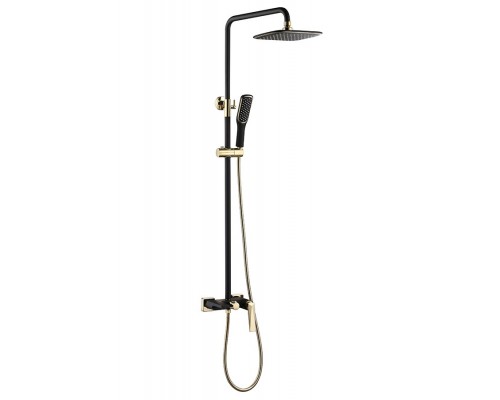 Boheme Стойка для душа со смесителем VENTURO черный + золото 388-B