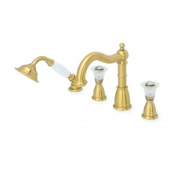Boheme Смеситель STICK напольный для умыв. Shine Gun Metal с ручкой DIAMOND 120-SGM