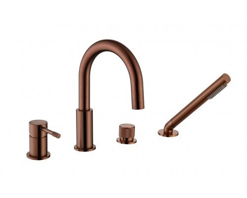 Boheme Смеситель врезной на борт ванны UNO Brushed Bronze 460-BRB