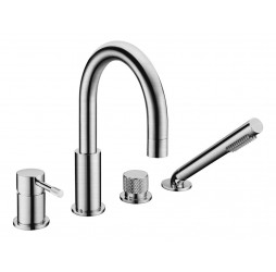 Boheme Смеситель врезной на борт ванны UNO INOX 460-INOX