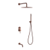 Boheme Смеситель встроенный + верхний+ ручной душ Uno. Copper Brushed с изливом 464-2-CB