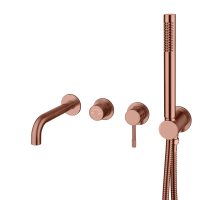 Boheme Смеситель встроенный + ручной душ + излив Uno Copper Brushed 464-3-CB