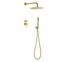 Boheme Смеситель встроенный + верхний+ ручной душ, Uno. Gold 464-G