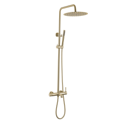 Boheme Стойка для душа со смесителем UNO Matt Gold 468-MG