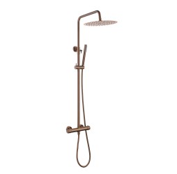 Boheme Стойка для душа с термостатом UNO BRUSHED BRONZE без излива 468-T-2-BRB