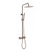 Boheme Стойка для душа с термостатом UNO BRUSHED BRONZE без излива 468-T-2-BRB