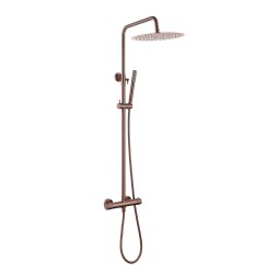Boheme Стойка для душа с термостатом UNO COPPER BRUSHED без излива 468-T-2-CB