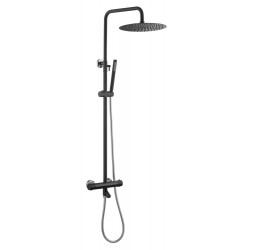 Boheme Стойка для душа c термостатом UNO Black Chrome 468-T-BCR