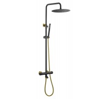 Boheme Стойка для душа c термостатом UNO Black Gold 468-T-BG