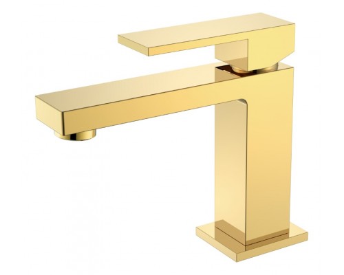 Cмеситель для умывальника Qubic Shine Gold 471-G