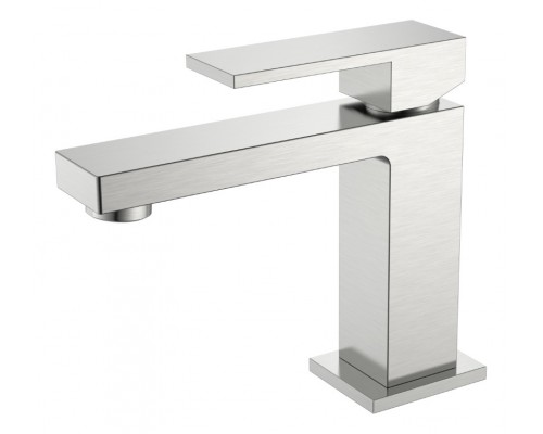 Cмеситель для умывальника Qubic Brushed Nickel 471-NB