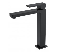 Смеситель для умывальника высокий Qubic Matt Black 472-B